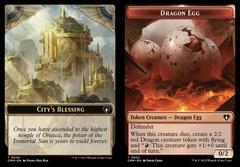 City's Blessing (0049) // Dragon Egg (0022) Double-Sided Token - Foil